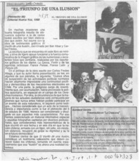 "El triunfo de una ilusión"  [artículo] Emilio Oviedo.