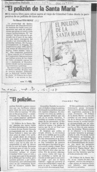 "El polizón de la Santa María"  [artículo] Manuel Peña Muñoz.