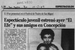 Espectáculo juvenil estrenó ayer "El Efe" y sus amigos en Concepción