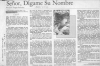 Señor, dígame su nombre