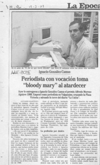 Periodista con vocación toma "bloody mary" al atardecer