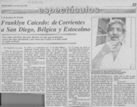 Franklyn Caicedo, de corrientes a San Diego, Bélgica y Estocolmo