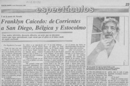 Franklyn Caicedo, de corrientes a San Diego, Bélgica y Estocolmo