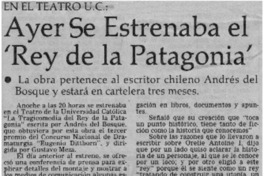 Ayer se estrenaba el 'Rey de la Patagonia'