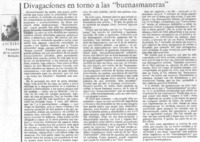 Divagaciones en torno a las "buenasmaneras"