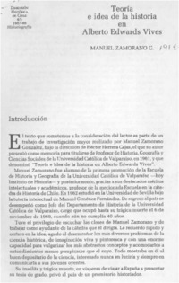 Teoría e idea de la historia en Alberto Edwards Vives  [artículo] Manuel Zamorano G.