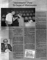 "Aniversario" pone en jaque el matrimonio