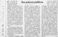 Dos señores políticos  [artículo].