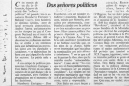 Dos señores políticos  [artículo].