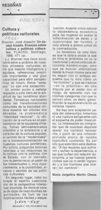 Cultura y políticas culturales