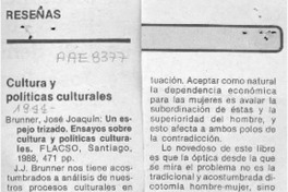Cultura y políticas culturales