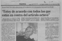 "Estoy de acuerdo con todos los que están en contra del artículo octavo"  [artículo] Pía Díaz.