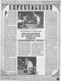 Encaramarse al Santa Lucía cuesta ochocientos pesos  [artículo] C. O.