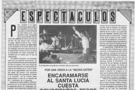 Encaramarse al Santa Lucía cuesta ochocientos pesos  [artículo] C. O.