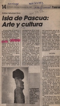 Isla de Pascua, arte y cultura  [artículo].