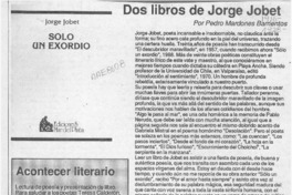 Dos libros de Jorge Jobet
