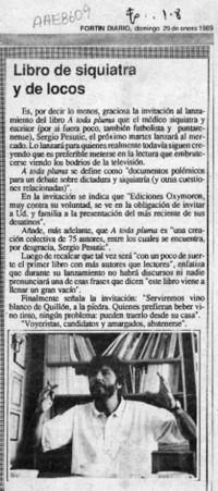 Libro de siquiatra y de locos