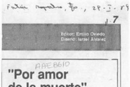 "Por amor de la muerte"  [artículo] José Christian Páez.