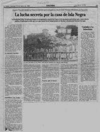 La lucha secreta por la casa de Isla Negra  [artículo] Antonio Martínez.