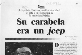 Su carabela era un jeep  [artículo] Guillermo Blanco.