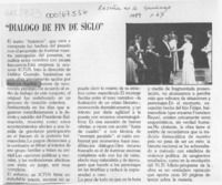 "Diálogo de fin de siglo"  [artículo].
