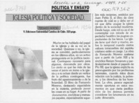 Iglesia, política y sociedad  [artículo].