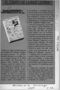 El Canto de la raíz lejana  [artículo].