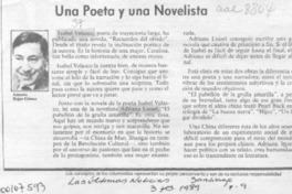 Una poeta y una novelista