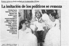 La imitación de los políticos se remoza
