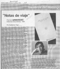 Notas de viaje  [artículo] Guillermo Trejo.