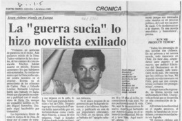 La "Guerra sucia" lo hizo novelista exiliado