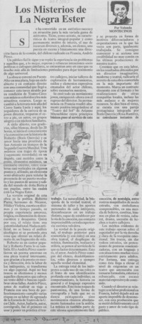 Los misterios de la negra Ester
