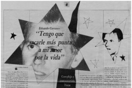 Eduardo Carrasco, "Tengo que sacarle más punta a mi amor por la vida"