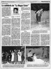 La sabiduría de "La Negra Ester"  [artículo] Yolanda Montecinos.