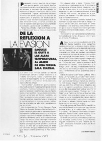 De la reflexión a la evasión