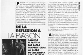 De la reflexión a la evasión