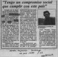 "Tengo un compromiso social que cumplir con este país"  [artículo].