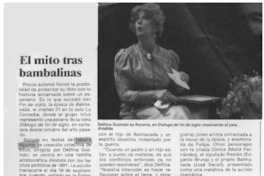 El mito tras bambalinas  [artículo] R. B.