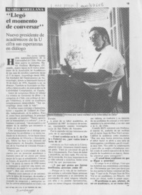 "Llegó el momento de conversar"  [artículo] Jaime Valdés.