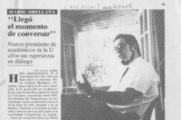 "Llegó el momento de conversar"  [artículo] Jaime Valdés.