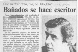 Bañados se hace escritor