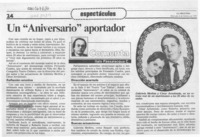 Un "Aniversario" aportador  [artículo] Italo Passalacqua C.