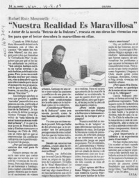 "Nuestra realidad es maravillosa"  [artículo] I. S. I. A.
