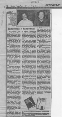 Yanaconas y yanaconas  [artículo].