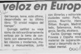 Lectura veloz en Europa  [artículo].