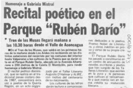 Recital poético en el parque "Rubén Darío"  [artículo].