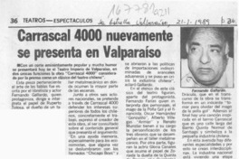Carrascal 4000 nuevamente se presenta en Valparaíso  [artículo].