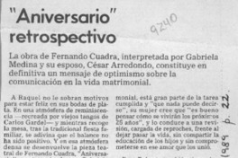 "Aniversario" retrospectivo  [artículo].