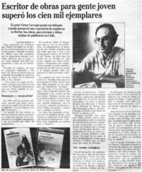 Escritor de obras para gente joven superó los cien mil ejemplares