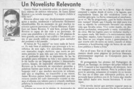 Un novelista relevante  [artículo] Antonio Rojas Gómez.